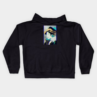 Glitched traditional geisha Kids Hoodie